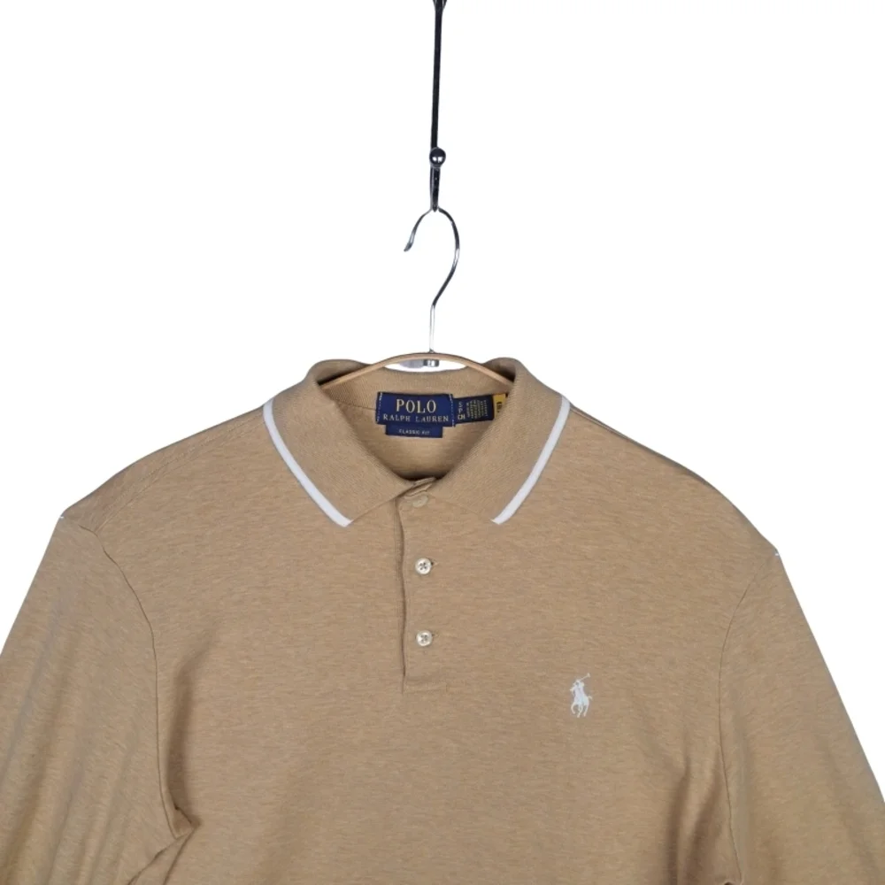 Polo Ralph Lauren Men's S Classic-Fit Soft-Touch Cotton Polo Brown Heather